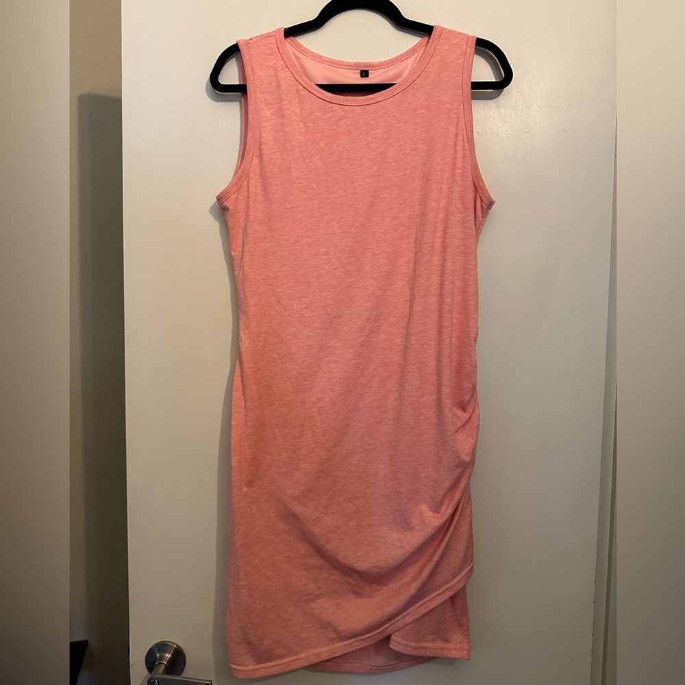 Summer dresses, colors are peach and mauve size L on both dresses